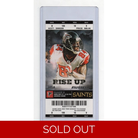 2010 NFL New Orleans Saints @ Atlanta Falcons 12/27 Full Ticket DREW BREES TD